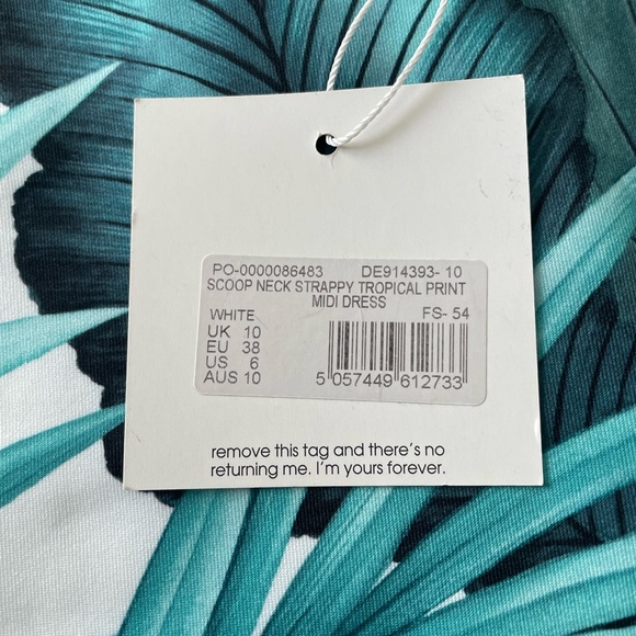 Missguided tropical print, summer, midi dress. Size 6. Excellent condition. - Picture 4 of 6